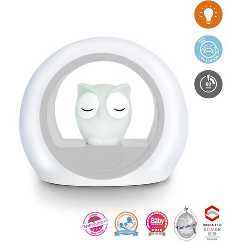 Zazu Lou the Owl Nightlight - Grey